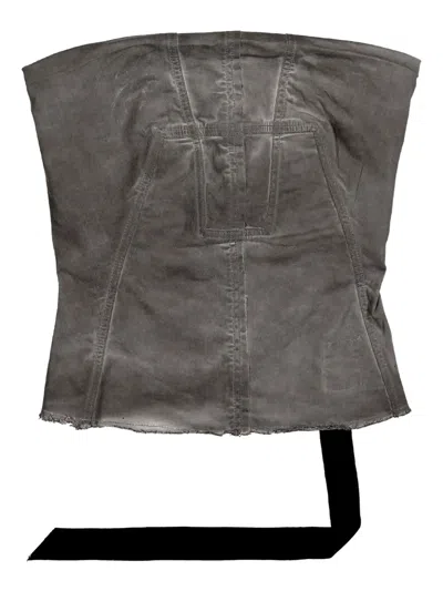 Rick Owens Drkshdw Bustier Top In Grey