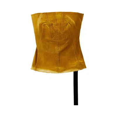 Pre-owned Rick Owens Drkshdw Bustier Top 'ochre' | Black | Women's Size L