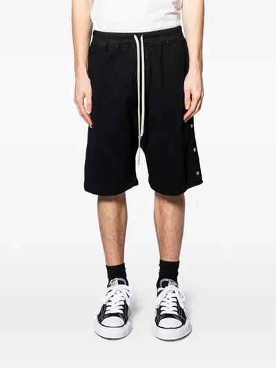 Rick Owens Drkshdw Button Cargo Shorts In Black