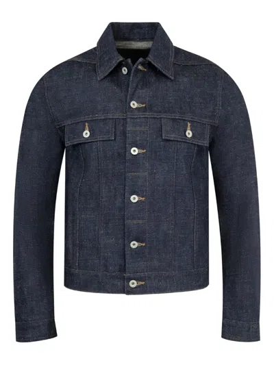 Rick Owens Drkshdw Button-fastening Denim Jacket In Blue