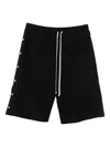 Rick Owens Drkshdw Button-fastening Drawstring Shorts In Black