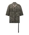Rick Owens Drkshdw Magnum Tommy Crackle-effect Shirt In Black
