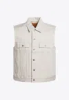 Rick Owens Drkshdw Button-up Denim Vest