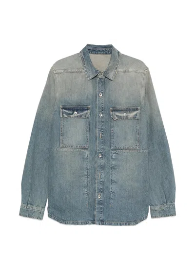 Rick Owens Drkshdw Button-up Shirt With Chest Pockets In Size S In Multi