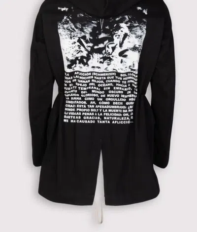 Pre-owned Rick Owens Drkshdw By  Gabardine Parka Jacket In Black