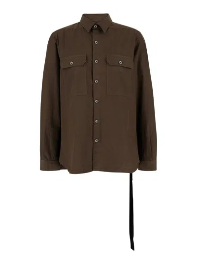 Rick Owens Drkshdw Camicia - Outershirt In Beige