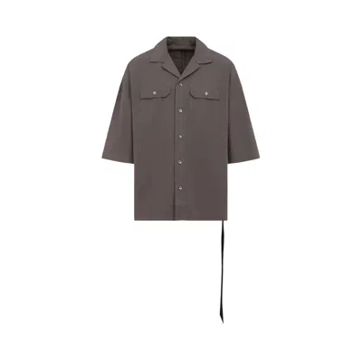 Pre-owned Rick Owens Drkshdw Camicia Magnum Tommy Shirt 'dust' | Brown | Men's Size M