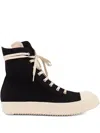 Rick Owens Drkshdw Canvas High-top Sneakers In Black