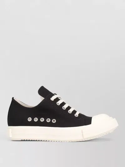 Rick Owens Drkshdw Canvas Low Top Sneakers In Blue