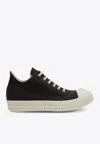 Rick Owens Drkshdw Canvas  Low-top Sneakers In Brown