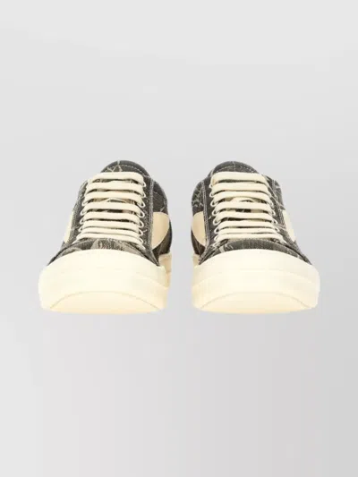 Rick Owens Drkshdw Canvas Low-top Sneakers Rubber Sole