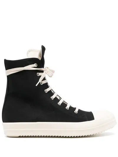 Rick Owens Drkshdw Canvas Sneakers In Black