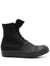 Rick Owens Drkshdw Denim Hustler Sneakers In Black