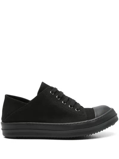 Rick Owens Drkshdw Canvas Sneakers In Black