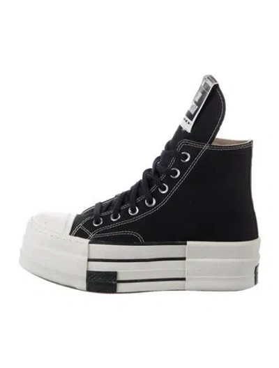 Pre-owned Rick Owens Drkshdw Canvas Sneakers In Black
