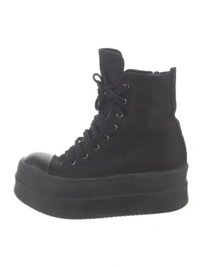 Pre-owned Rick Owens Drkshdw Canvas Sneakers In Black
