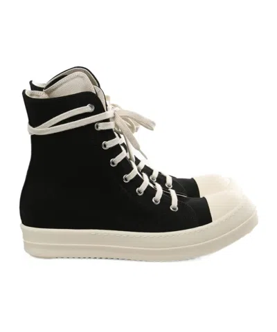Rick Owens Drkshdw Lace-up High-top Sneakers In Animal Print