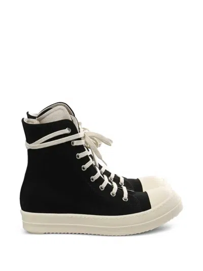 Rick Owens Drkshdw Canvas Toe-cap Sneakers In Black
