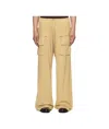 Rick Owens Drkshdw Beige Hollywood Creatch Wide Cargo Drawstring Pants In Beige