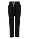 Rick Owens Drkshdw Straight Trousers With Elastic Waist And Pockets In Black