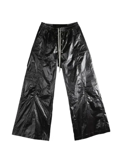 Rick Owens Drkshdw Cargo Drawstring Trousers In Black