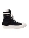 Rick Owens Drkshdw Drkshdw By Rick Owens Hollywood High Top Sneakers Black And Milk In Black