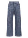 Rick Owens Drkshdw Straight Cargo Trousers Belt Loops In Blue