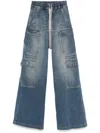 Rick Owens Drkshdw Jumbo Belas Cargo Jeans In Blue