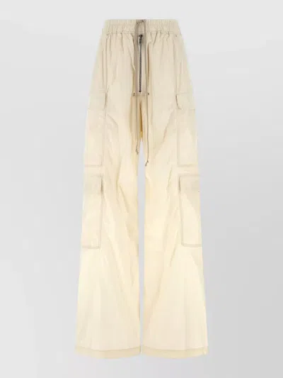 Rick Owens Drkshdw Cargo Jumbo Trousers Zip Detail Wide Leg In Brown
