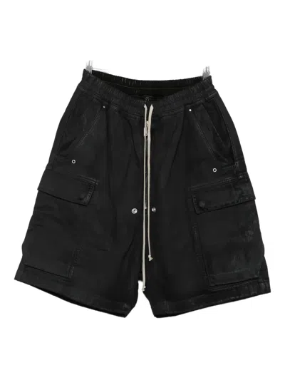 Rick Owens Drkshdw Cargo-pocket Drawstring Shorts In Black