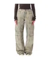 Rick Owens Drkshdw Utility Straight Leg Cargo Denim Trousers In Brown
