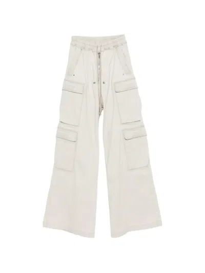 Rick Owens Drkshdw Cargo Pocket Jeans In White