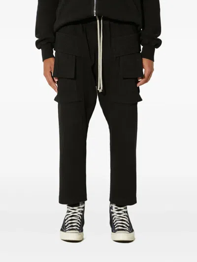 Rick Owens Drkshdw Cargo Pocket Panel Trousers In Black
