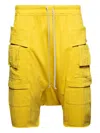 Rick Owens Drkshdw Cargo-pocket Shorts In Yellow