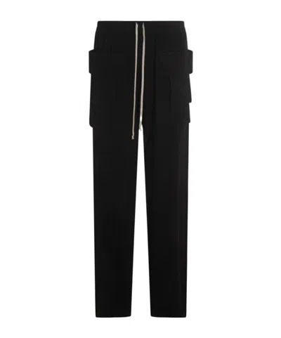 RICK OWENS DRKSHDW CARGO-POCKET TRACK PANTS