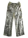Rick Owens Drkshdw Cargo-pocket Trousers In Metallic