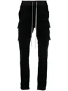 Rick Owens Drkshdw Cotton Twill Creatch Cargo Drawstring In Schwarz