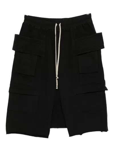 RICK OWENS DRKSHDW CARGO-POCKETS DRAWSTRING SHORTS