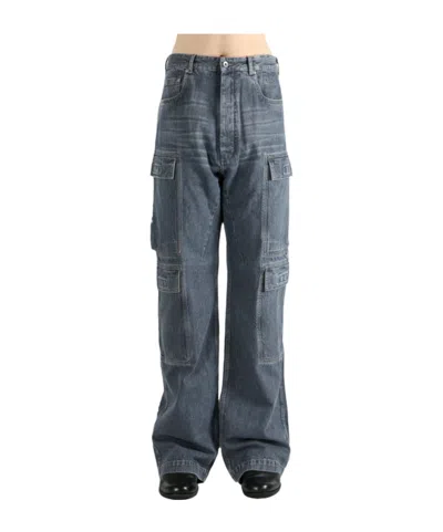 Rick Owens Drkshdw Cargo-pockets Jeans In Gray