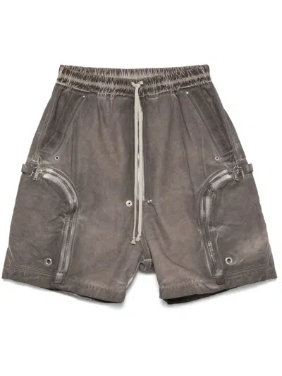 Rick Owens Drkshdw Cargo Shorts In Brown