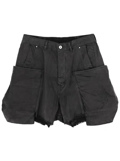 Rick Owens Drkshdw Cargo Shorts Stefan Signature Pockets Design In Black