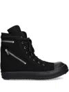 Rick Owens Drkshdw Cargo Sneaks Zip-detail Sneakers In Black