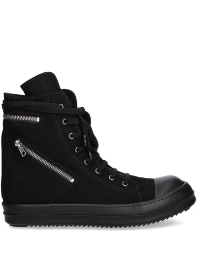 Rick Owens Drkshdw Cargo Sneaks Zip-detail Sneakers In Black
