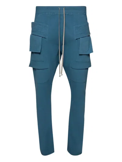 Rick Owens Drkshdw Cargo Trousers In Blue