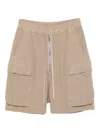Rick Owens Drkshdw Cargobela Cargo Shorts In Neutral