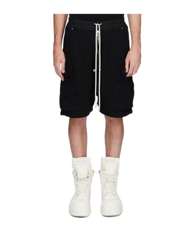 Rick Owens Drkshdw Cargobela Drawstring Cargo Shorts In Black