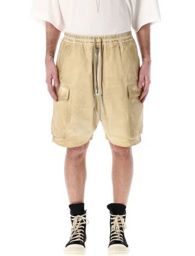 Rick Owens Drkshdw Drkshdw By Rick Owens Beige Cargobela Shorts In Parchment