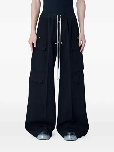 Rick Owens Drkshdw Double Cargo Jumbo Belas Pants In Black