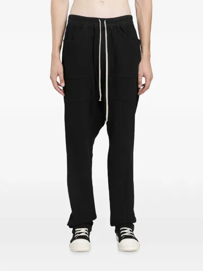 Rick Owens Drkshdw Cargo-pockets Drop-crotch Trousers In Black