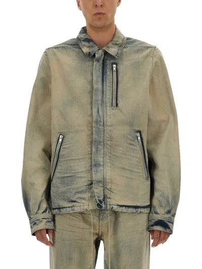 RICK OWENS DRKSHDW CASUAL JACKET WITH CONCEALED ZIPPER